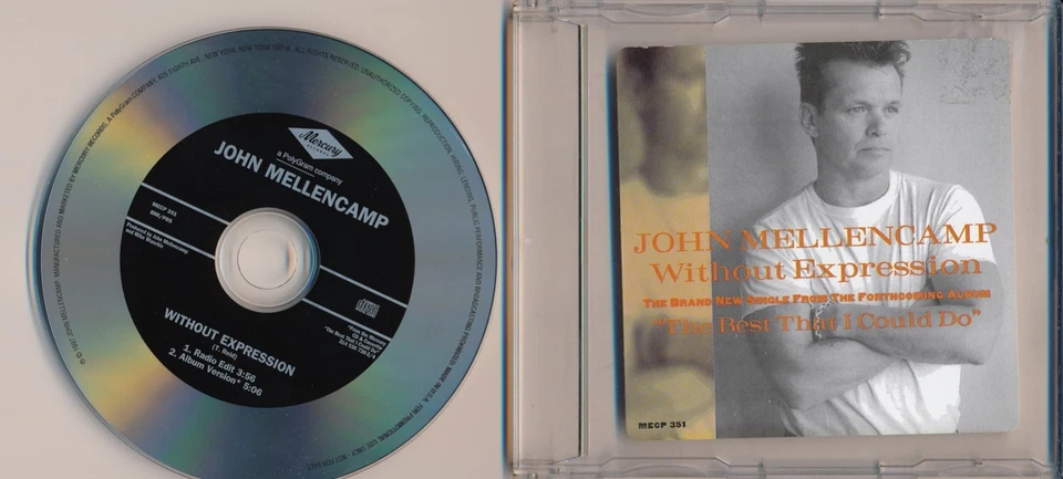 John Mellencamp-Without Expression-2 Versions-Mercury MECP 351-VTG '97 DJ VG++!! Foto 1 de 1