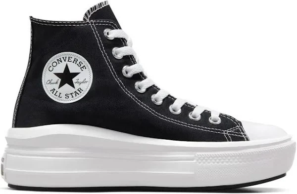 Size 10 - Converse Chuck Taylor All Star Move High Black White W