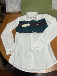 Gucci SIGNITURE GG Dress Shirt Men (S) New. - Picture 1 of 11