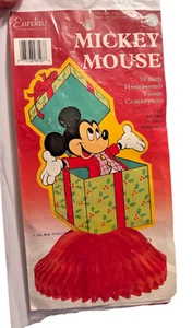 Vintage Mickey Mouse 10” Honeycomb Tissue Centerpiece Holiday Tabletop Decor NEW - Picture 1 of 11