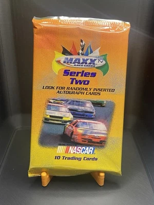 1995 MAXX NASCAR Race Cards Series Two Sealed Pack 10 Cards Random Autos - Image 1 of 2