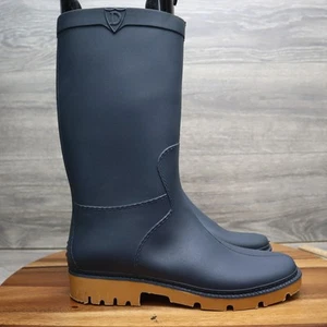 Scarpe casual uomo 39 blu impermeabili comode metà polpaccio tacco basso stivali pioggia - Foto 1 di 15