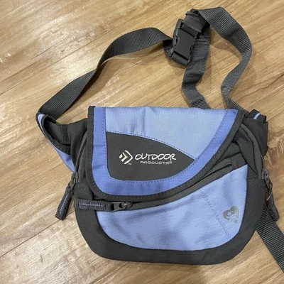 Bolsa feminina de produtos ao ar livre pequena bolsa de náilon para viagem bolsa de babá azul ajustável - Imagem 1 de 4