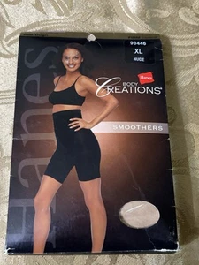 Hanes Body Creations Smoothers Waist Cincher Mid Thigh Firm Control  XL NUDE - Picture 1 of 11
