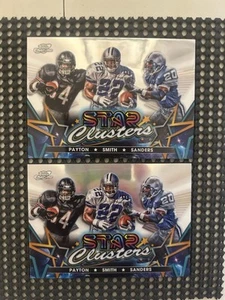 2024 Topps Cosmic Sanders Payton Smith Star Clusters SCL-5 Refractor Lot of 2 - Picture 1 of 2