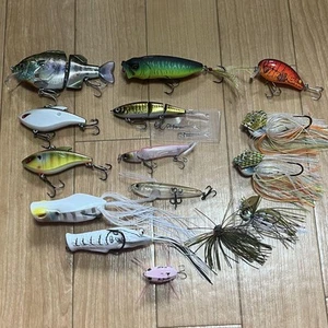 Depth Norries Shimano Daiwa Megabass Etc. Bass Fishing Railer 15-Piece Set - Picture 1 of 12