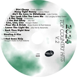 CUSTOM KARAOKE 2024 TOP COUNTRY v.2 12 GREAT SONGS cdg CD+G LAINEY POST MALONE - Picture 1 of 2