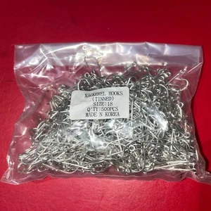 Ganchos de caballa valor comercial 500 piezas enlatados talla 18? - Imagen 1 de 24