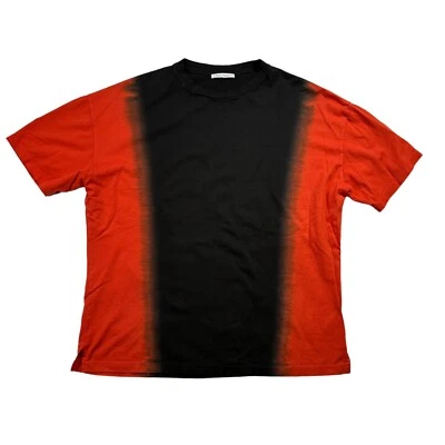 Camiseta masculina noventa por cento laranja preta gradiente tingida pequena - Imagem 1 de 4