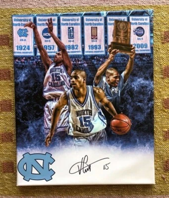Vince Carter MUY RARO Autógrafo Firmado PERSONALIZADO 16x20 Estirado UNC Lienzo PRUEBA Foto 1 de 4