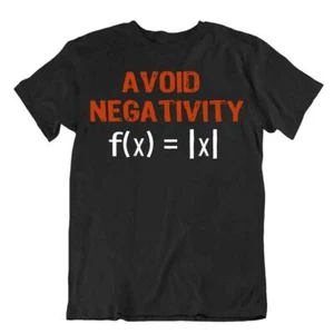 Avoid Negativity Funny Mathematics T-Shirt Tee Math Teacher Shirt - Picture 1 of 8