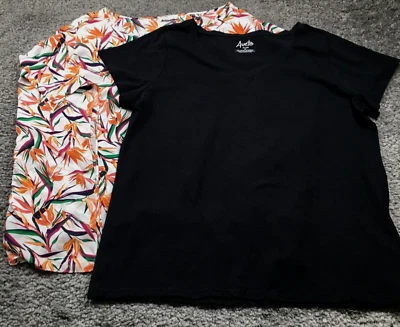 Lote de 2 tops para mujer Jaclyn Smith Collection Aveto talla 3X manga kimono floral Foto 1 de 4