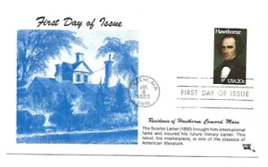 2047 Nathaniel Hawthorne, Literary Arts, Jim Agrian, JA, 'Residence' FDC - Picture 1 of 1