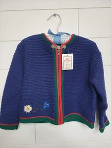 Vintage Isar Trachten Sweater Cardigan EUR 110 Size 5T NOS NWT Unisex. A15 - Picture 1 of 9