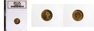 1856-S G$1 AU58 NGC-Gold Dollar--