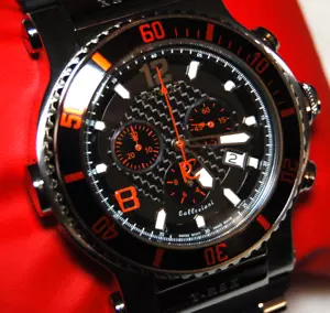 New Renato Swiss T-REX Grand Diver Chronograph Carbon Fiber Watch Rubber Strap - Picture 1 of 15
