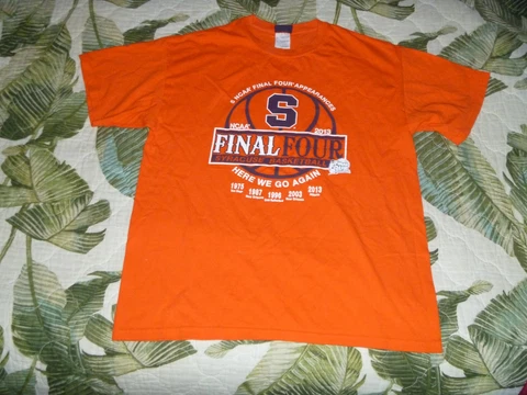 MENS SYRACUSE ORANGE BASKETBALL T SHIRT FINAL FOUR 1975 1987 1996 2003 2013 Cover