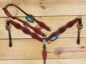 Headstall & Breast Collar Tack Set for Horse - Picture 1 of 24