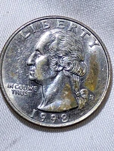 1998 D Quarter.. Missing Clad Layer Mint Error! - Picture 1 of 8