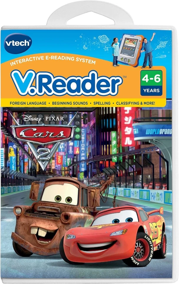 VTech V Reader Software Disney's Cars 2 Educational Animated Learning NEW - Image 1 of 1