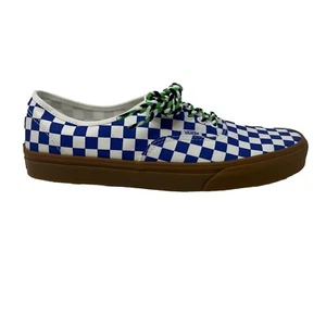 Nuevos zapatos de skate Vans Authentic Checkerboard azules para hombre 12 blancos de goma - Imagen 1 de 5