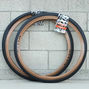PAIR OF MAXXIS BMX GRIFTER BICYCLE TIRES 29 X 2.50" BLACK/TAN (GUM SIDEWALLS) - Picture 1 of 2