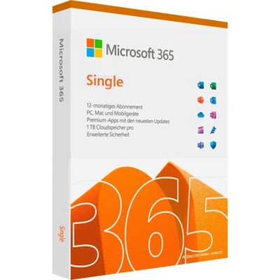 Microsoft Office 365 Single 1-Benutzer bis zu 5-Geräte / 1-Jahr PC/MAC ML #BOX - Bild 1 von 4