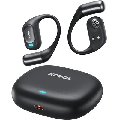 KOVOL 2025 Bluetooth 5.4 TWS Kopfhörer Ohrbügel KabelloS Sport Open Ear Ohrhörer Hifi
