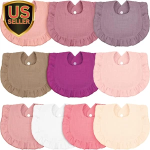 10 Pcs Baby Muslin Bibs Drool Bandana Soft Baby Cotton Bibs for Newborn Baby ... - Picture 1 of 1