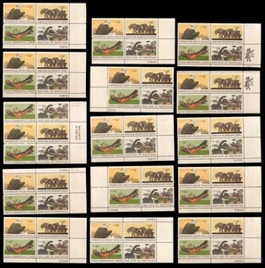 US # 1387-1390 Eagle Elephants Dinosaurs MNH Plate ZIP ME Blocks (62 Stamps) - Picture 1 of 1