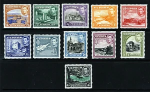 CYPRUS King George VI 1938-51 Part Set to 45 Piastres SG 151 to SG 161 MINT - Picture 1 of 2