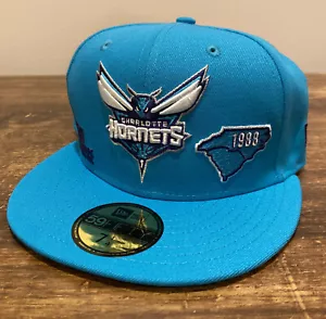 New Era 59Fifty NBA Charlotte Hornets Fitted Hat Size 7 1/4 Teal Brand New 🔥 - Picture 1 of 12