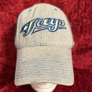 Toronto Blue Jays lt/dk gray cotton knit fitted ball cap, 23.25" inner circumfer - Picture 1 of 11