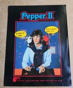 Pepper II Video Arcade Machine Flyer Original Exidy Promotional Advertising 1982 - Picture 1 of 12