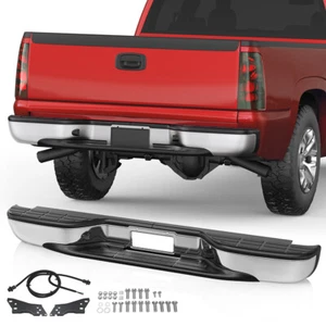 Chrome Rear Bumper Assembly For 99-06 Chevy Silverado GMC Sierra 1500 99-04 2500 - Picture 1 of 8