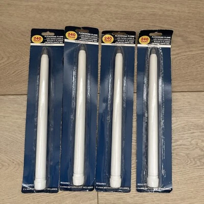 Luminessence Flameless LED Taper Candles 10¼" ***Set Of 4 FREE SHIPPING*NIP - Image 1 of 3