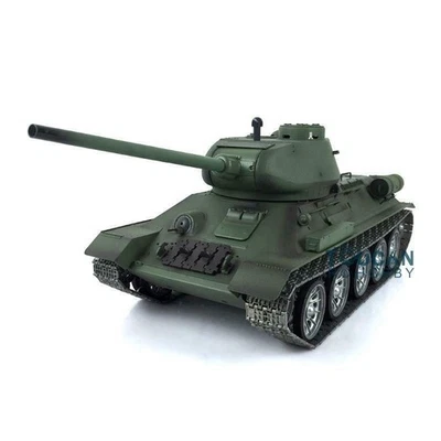 USED 1/16 7.0 Soviet T34-85 RC Tank 3909 with 360° Metal Wheel Barrel Recoil - Image 1 of 4