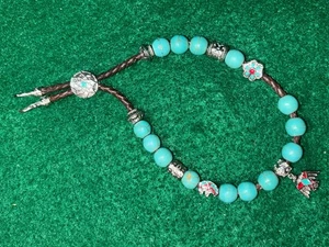 NICE!! Bradford Exchange Sacred Spirit Turquoise Bolo Bracelet Thunderbird Bear - Picture 1 of 13