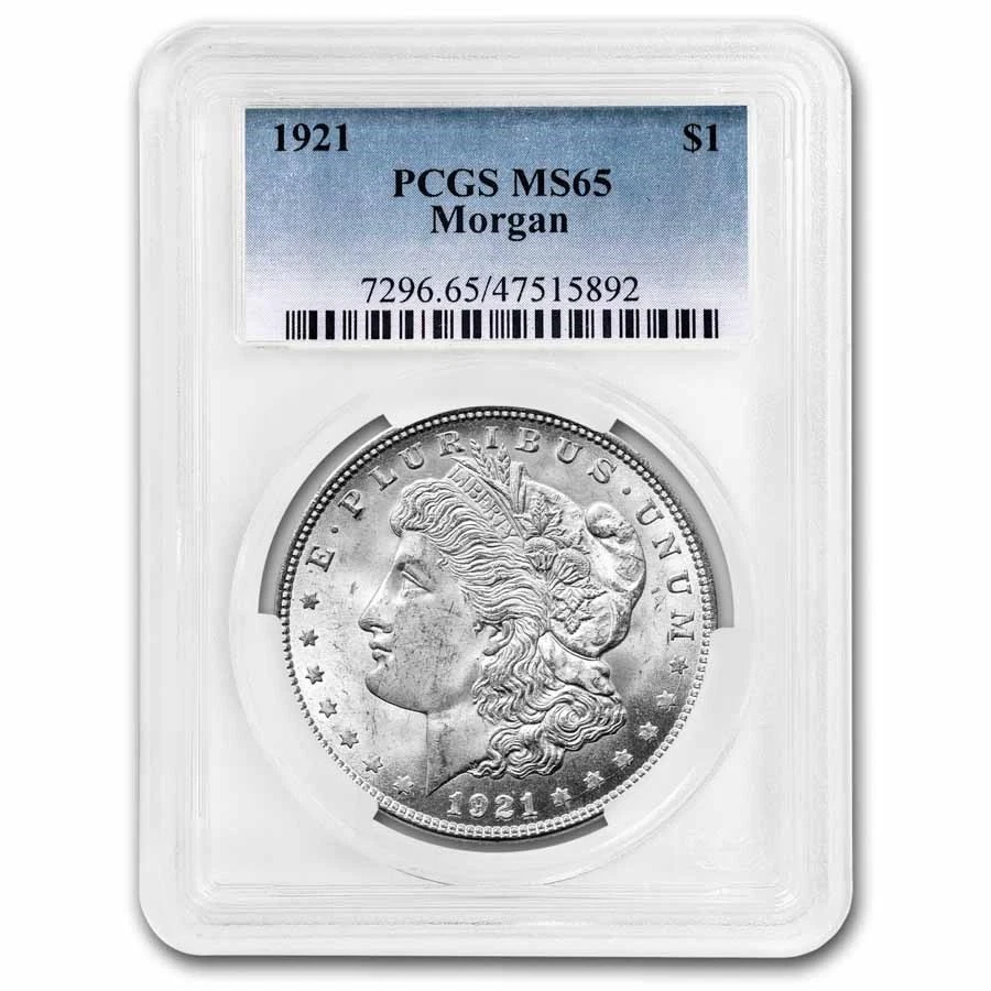 1921 Morgan Silver Dollar PCGS MS65 - Image 1 of 3