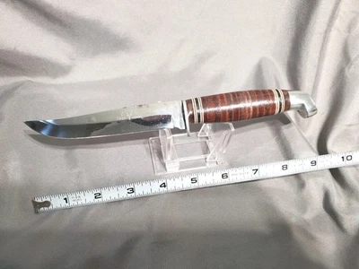 Cuchillo de caza vintage BOKER EE. UU. Tree Brand 155 hoja fija única sin funda Foto 1 de 4