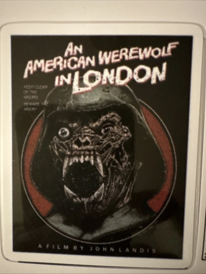 AN AMERICAN WEREWOLF IN LONDON BOX, Sticker 50mm X 70mm FILM MEMORABILIA - Image 1 of 1