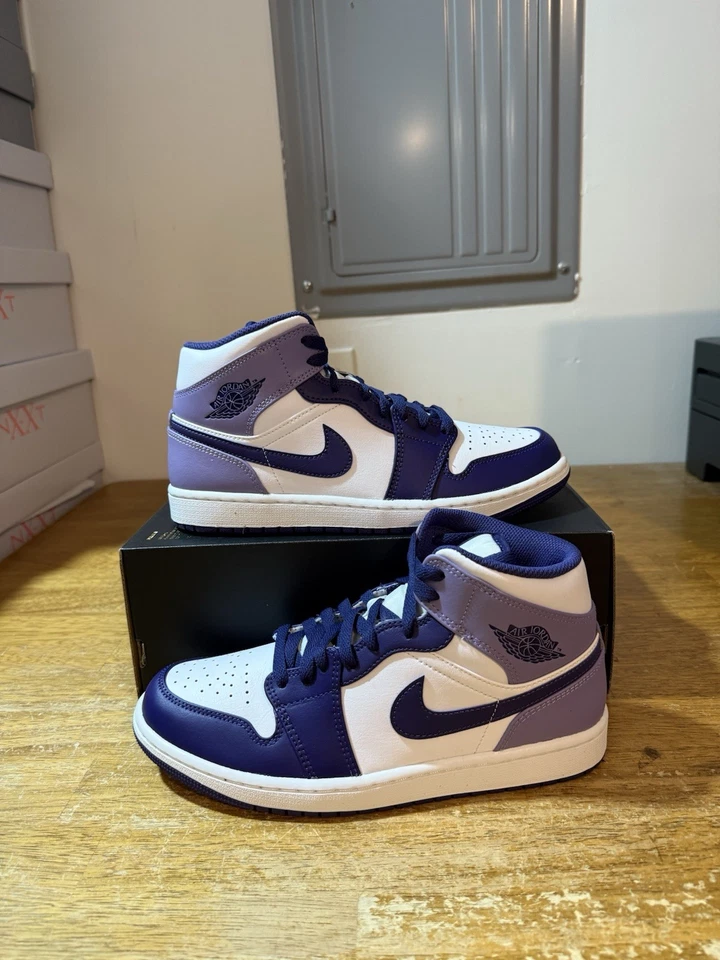 Men's Size 8.5-Nike Air Jordan 1 Mid "Sky J Purple" DQ8426-515 Fast Shipping - Image 1 of 4