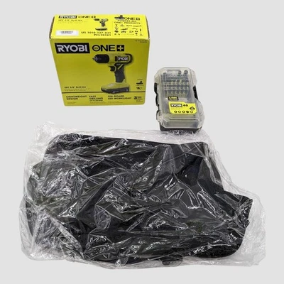 Kit de broca Ryobi 18V ONE+ 3/8" com 40 peças. Conjunto de direção de impacto e bolsa de ferramentas Buho (abaixo - Imagem 1 de 4