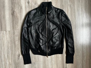 PATRIZIA PEPE Blouson Leather Jacket Women size 44 Lady BL1331 A1HZ - Picture 1 of 12