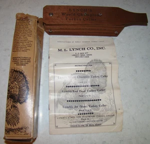 M.L. Lynch World Champion Turkey Call, Model 102 w/ Box & Instruction Booklet - Picture 1 of 18