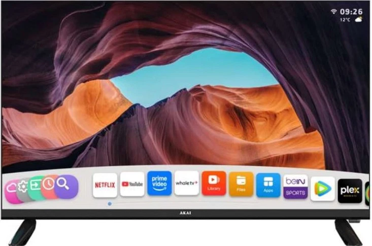 Akai Smart TV 32" HD LED Vidaa Whale TV Classe F Frameless Nero AKTV3239W/S - Immagine 1 di 1