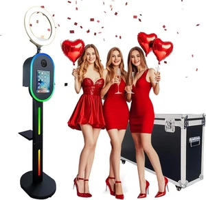 Portable iPad Photo Booth DSLR Selfie Camera Photobooth RGB Light Machine w/Case - Picture 1 of 7