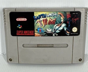 Earthworm Jim Super Nintendo Cartridge Only PAL Version Fair Condition - Picture 1 of 7