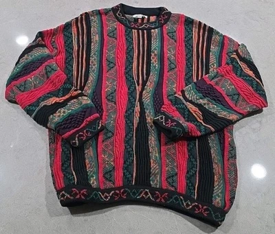 Suéter Biggie Vintage Norm Thompson COSBY Tundra Tejido 3D Estilo Coogi Talla L Foto 1 de 4