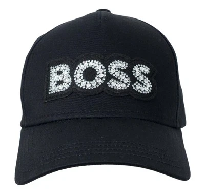 BOSS Cappello Donna Con Visiera e Logo Brillantinato Lilyan St 50540963  Nero - Изображение 1 из 3
